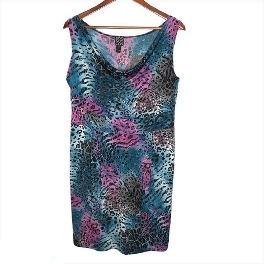 Clara Sun Woo multicolor scoop neck dress